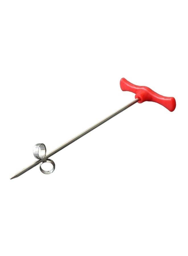 شاربدو قطّاعة بطاطا لولبية فضي / أحمر 7.7x6.5x16.5سم