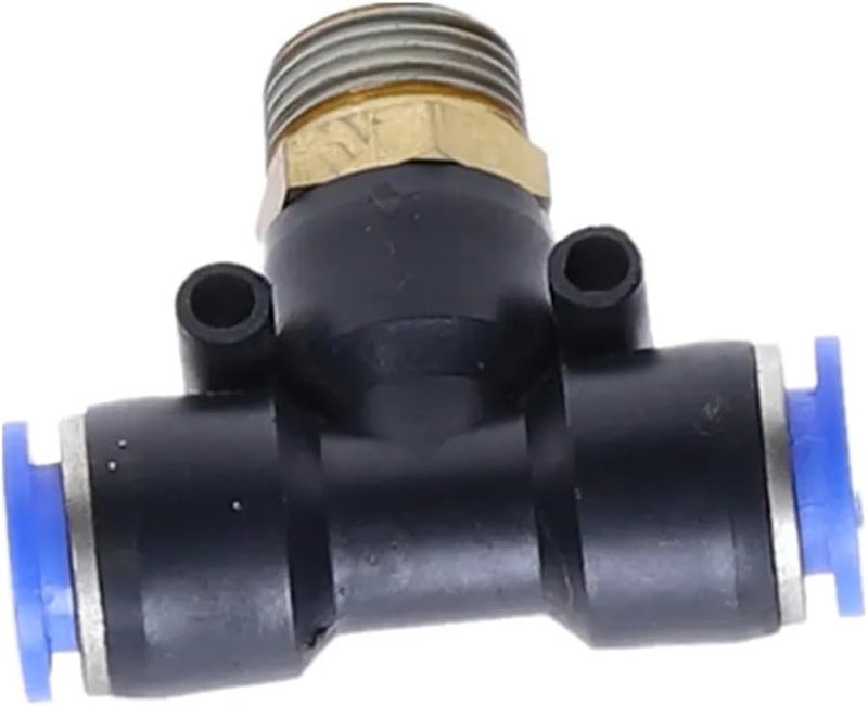 M5 Threaded Pneumatic Tee Fitting Quick Connect 4mm OD Hose BSP Male - Image 5