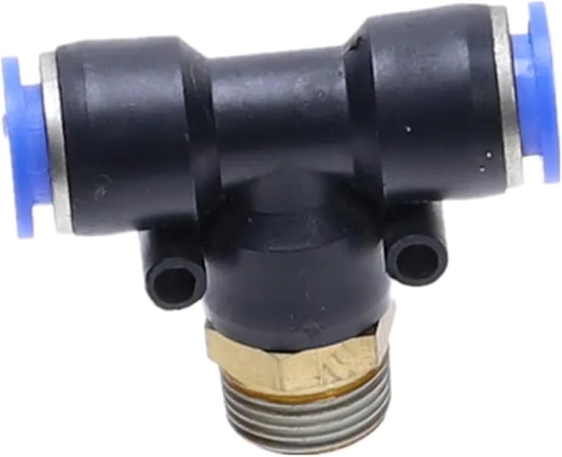 M5 Threaded Pneumatic Tee Fitting Quick Connect 4mm OD Hose BSP Male - Image 3