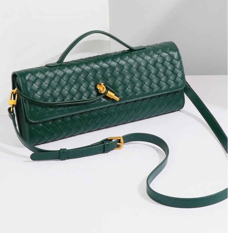Upbull Trendy Woven Evening Clutch Purses Women Underarm Shoulder Handbag Cute Satchels Crossbody Purse PU Leather Wallet - Image 3