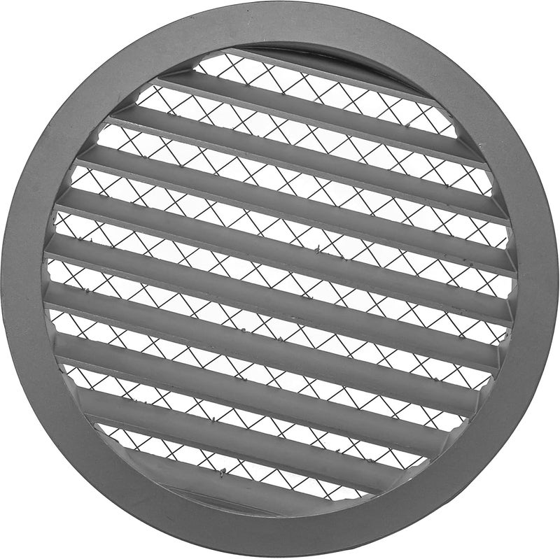 Vent Systems 10” Inch Aluminum Steel Soffit Vent Cover – Round Louvered Air Vent Grille with Built-in Mesh Screen and Flange – Heavy-Duty HVAC Register for Wall or Ceiling – Indoor and Outdoor Use - Image 1