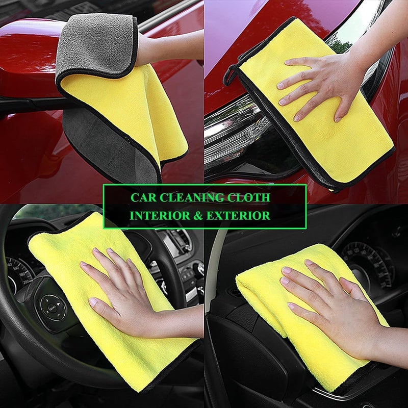 Topinon Microfiber Car Cloth Thick Plush Lint StreakFree Multipurpose DoubleSided Cloths Automotive Towels for Car Bike Cleaning Polishing Washing Detailing Pack of 5 Multicolor - Image 5
