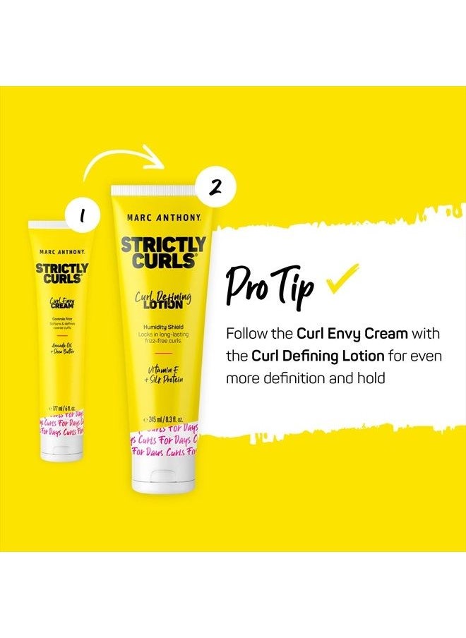 MARC ANTHONY - Curl Envy Cream, Strictly Curls - Curl Defining Cream Softens Coarse Curls, Adds Bounce & Fights Frizz with Avocado Oil & Shea Butter - Sulfate-Free Hair Products for Curly Hair - 6 Oz - Image 1
