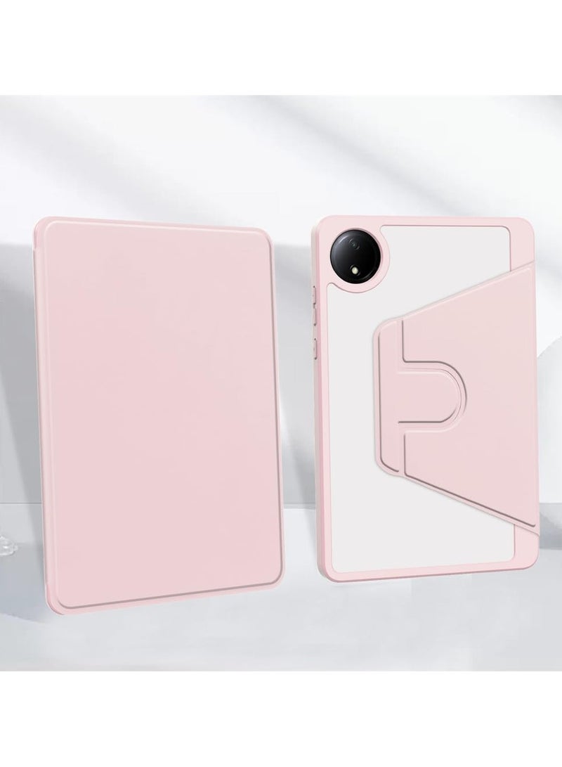 VKL Rotating Case Compatible with Xiaomi Redmi Pad SE 8.7 Inch (2024),with Pen Holder, 360 Degree Rotation Protective Stand Cover Clear Back, Auto Wake/Sleep (Pink) - Image 5