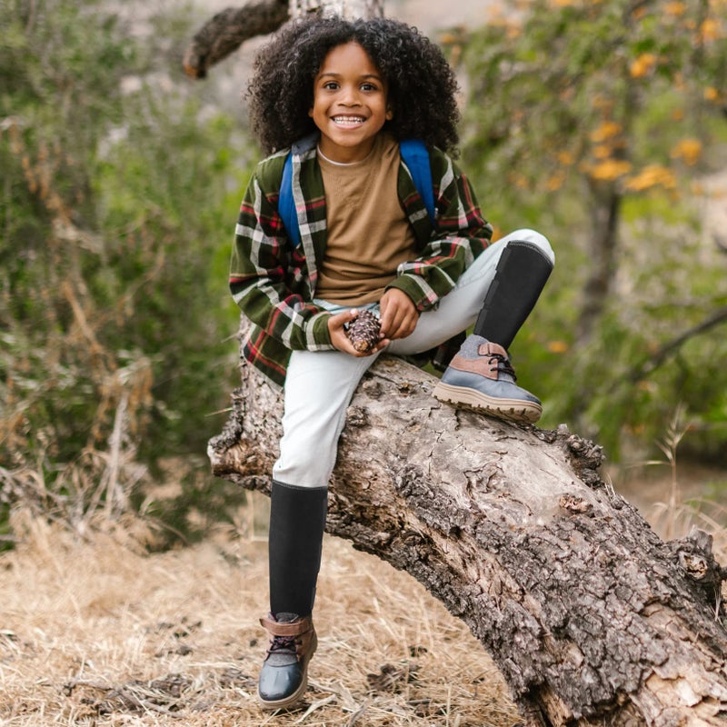 Luwint Cowhide Leather Kids Leg Gaiters, Adjustable Snake Bite Protection Calf Gaiters Lower Leg Boots Gaiter for Boys and Girls 6-10 Years Hiking, Hunting, Outdoors - Image 5