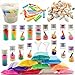 Guaishou DIY Sand Art and Crafts Kit Wishing Bottles Colorful Sands Beach Sea Shells Message Paper - Image 3