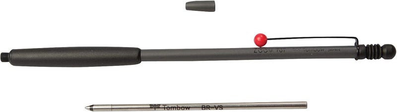 Tombow Zoom 707 Ballpoint Pen in Grey/Black with Medium Point - Image 4