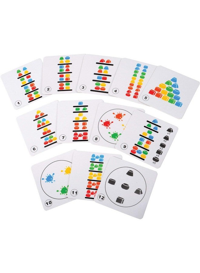 Constructive Playthings 3D Colorful Geometric Balancing Stacker, 25-Piece Block Set - Image 5