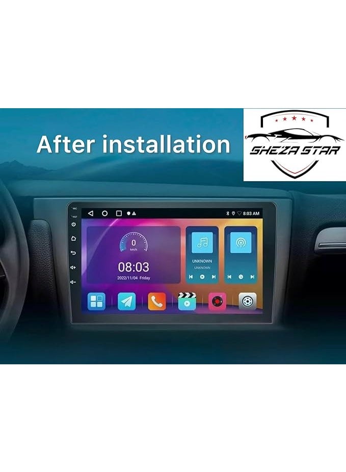 SHEZA STAR Android Car Stereo for Fortuner/hlux 2007-2015 4GB RAM 32GB ROM Support Carplay, M-Link Wi-Fi BT, Radio GPS, 9 Inch IPS Touch Screen with AHD Camera Included (WOODEN) - Image 2