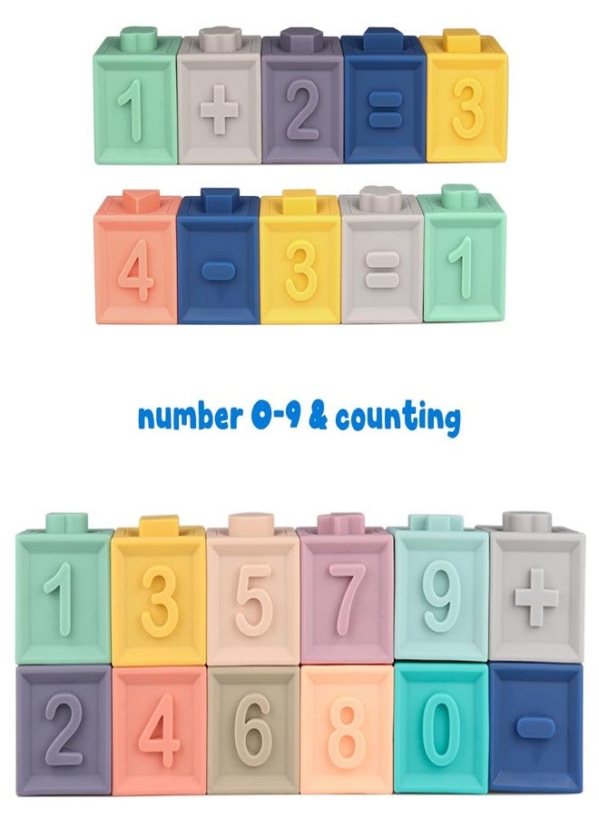 Litand Soft Stacking Blocks for Baby - Sensory Montessori Toys Toddler Activities - Gifts for Boy Girl 6 9 12 18 Months 1 2 3 Year Old Birthday - Infant Bath Toys - Image 4