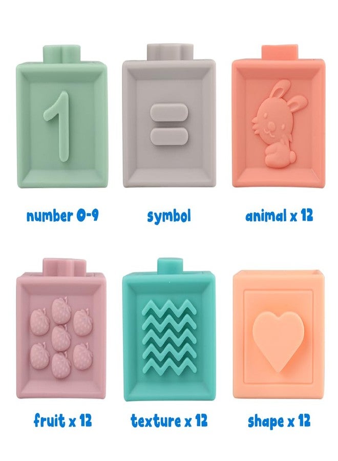 Litand Soft Stacking Blocks for Baby - Sensory Montessori Toys Toddler Activities - Gifts for Boy Girl 6 9 12 18 Months 1 2 3 Year Old Birthday - Infant Bath Toys - Image 3
