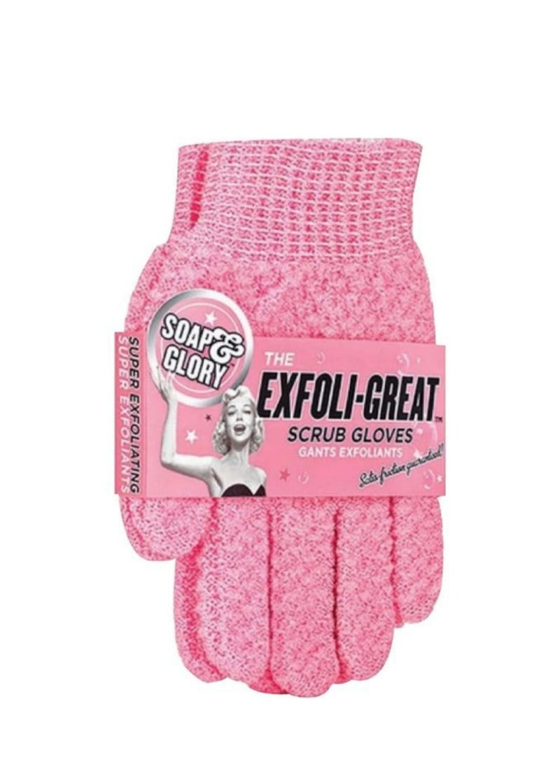 Luxuria pink exfoliating gloves - Image 1
