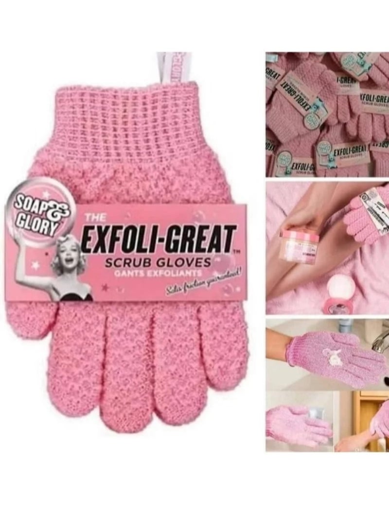 Luxuria pink exfoliating gloves - Image 5