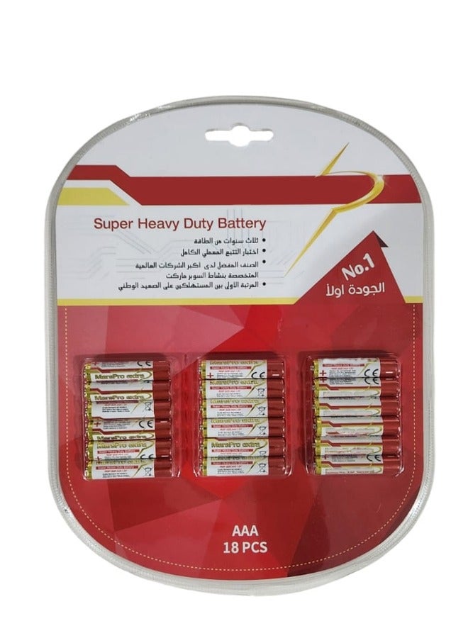 Batteries Size AAA 18 Pieces 1.5 volts 