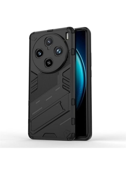 Case Compatible with Vivo X100 Pro 5G 2023, 2-in-1 TPU+PC Dual Layer Combo Shockproof Ultra-Thin Protective Phone Back Cover with Kickstand
