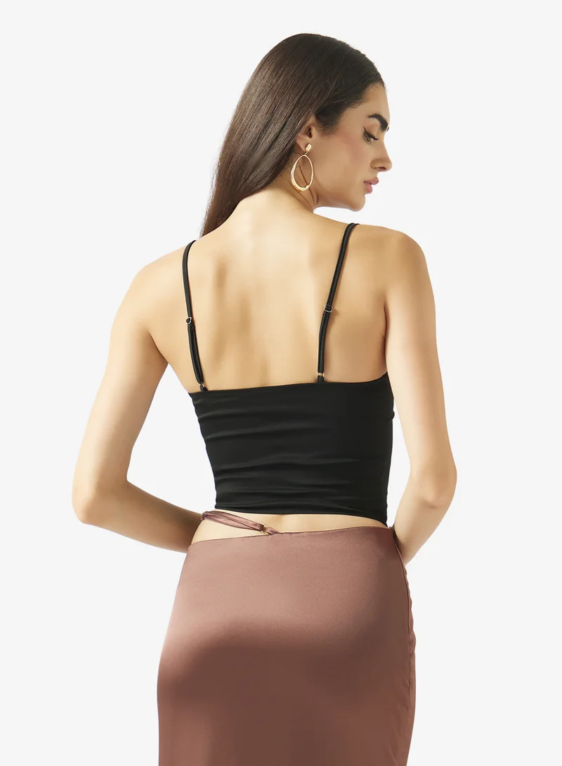 Ginger Strappy Corset Lace Up Top