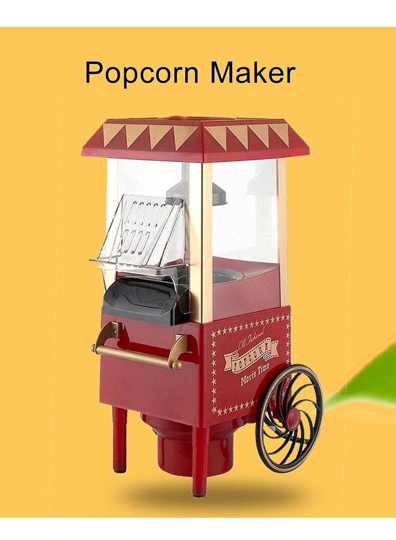 ELTRAZONE Mini Retro Popcorn Maker – Red – Automatic Hot-Air Popcorn Machine for Home Use with UK Plug – Oil-Free, Easy-to-Use Electric Popcorn Popper for Movie Nights, Parties & Snacks – Compact Design, Ideal Gift for Kids & Adults - Image 4