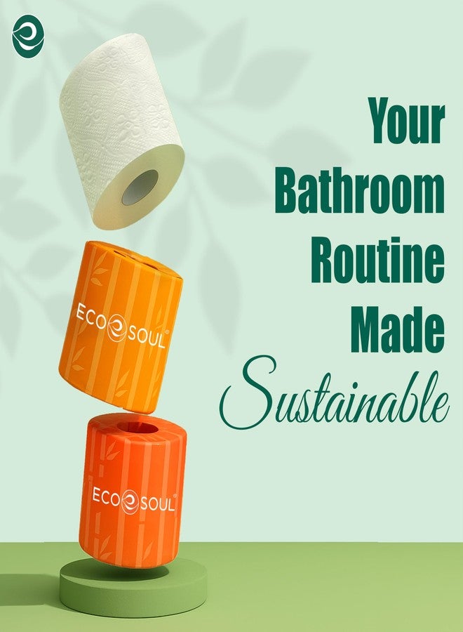 Eco Soul Premium Bamboo Toilet Paper 3 Ply | 12 Mega Rolls | 300 Sheets Each | FSC Certified Hypoallergenic, Textured & Skin-Friendly Septic-Safe Soft Bathroom Tissue Eco-Friendly Chemical & Dye Free - Image 2