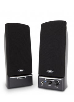 Cyber Acoustics 2.0 Amplified Speaker System Delivering Quality Audio (CA-2014WB)