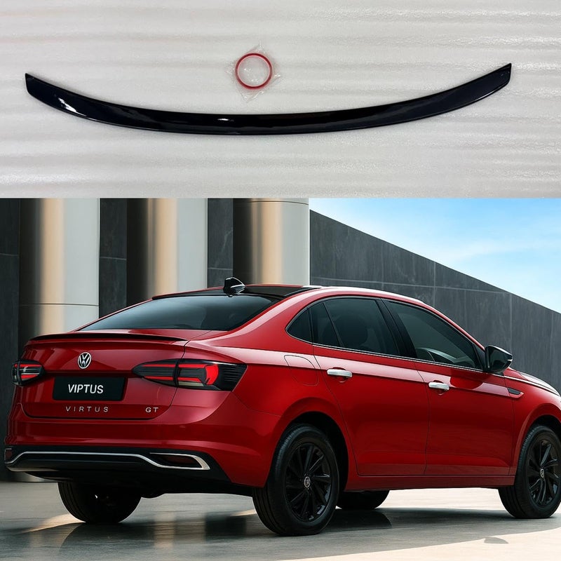 AUTO MT جناح خلفي لسيارة فيرتوس OEM باللون الأسود اللامع - Image 5