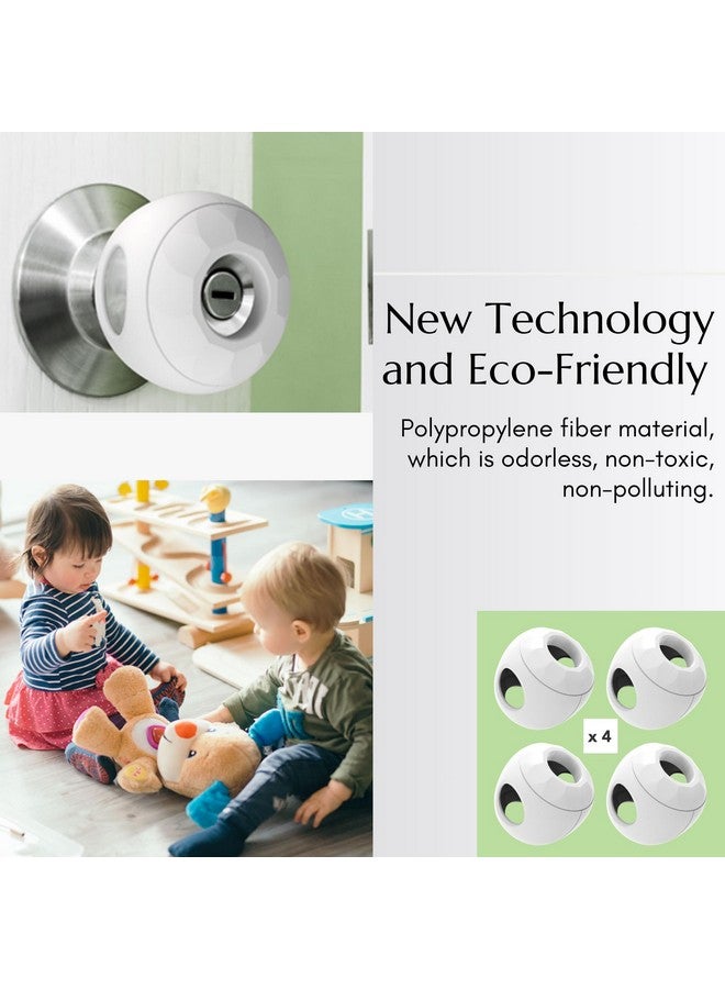Moonybaby Door Knob Cover for Child Safety, Baby Proof Safety Locks for Doors, No Toxic, No Polluting, Odorless PP Fiber Material, No Tool Easy Install (4 Pack) - Image 1