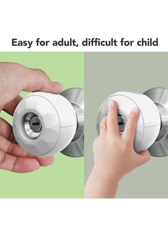 Moonybaby Door Knob Cover for Child Safety, Baby Proof Safety Locks for Doors, No Toxic, No Polluting, Odorless PP Fiber Material, No Tool Easy Install (4 Pack) - Image 2