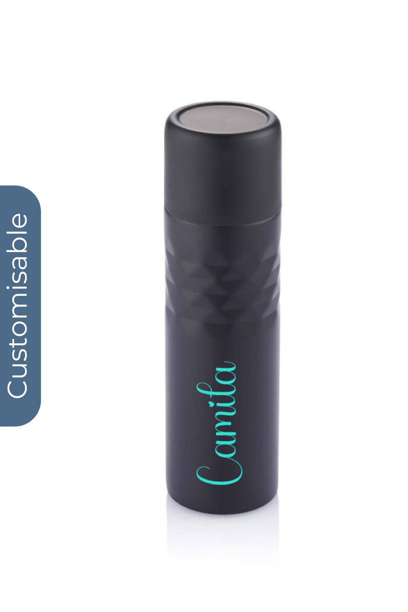 Personalised 500 ml Mosa stainless steel Flask Black