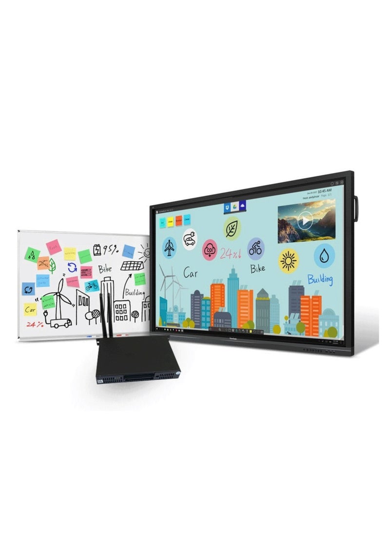 FTTEGO - EGO Interactive Display, Model E-F8604, 86-Inch 4K Ultra HD with Android OS 8GB DDR4 RAM, 128GB ROM , With OPS Slot with Intel i5, 8GB RAM, 512GB SSD, and Motion-Tracking Camera, silver-black - Image 1