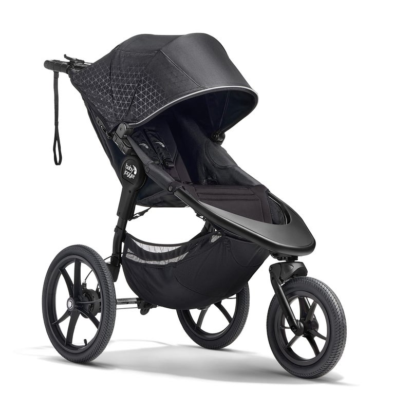 baby jogger Baby Jogger Summit X3 3Wheel Jogging Stroller with Hand Brake OneHand Compact Fold AllWheel Suspension Midnight Black 