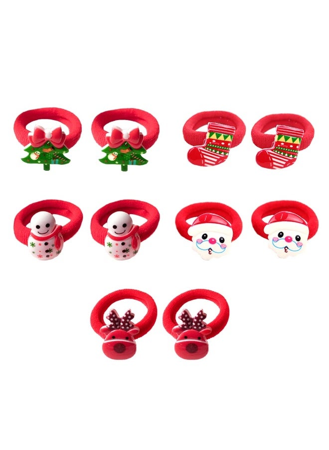 Set of 5 Pairs Intresting Winter Christmas Theme Collection Hair Accessories with cute christmas characters Rubber Band Ponytail Holders for Kids Girls (Pack of 10) fgs..fg - pzsku/Z9E76B57438C13DEE998CZ/45/_/1729064210/96961695-0ddf-4a82-8d25-094eb6adf3ec