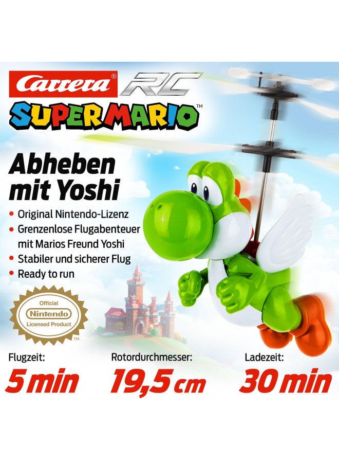 Carrera RC - Officially Licensed Super Mario Flying Yoshi 2.4Ghz 2-Channel Rechargeable Remote Control Helicopter Drone Toy with Easy to Fly Gyro System - Image 1