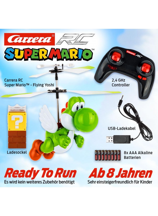 Carrera RC - Officially Licensed Super Mario Flying Yoshi 2.4Ghz 2-Channel Rechargeable Remote Control Helicopter Drone Toy with Easy to Fly Gyro System - Image 4