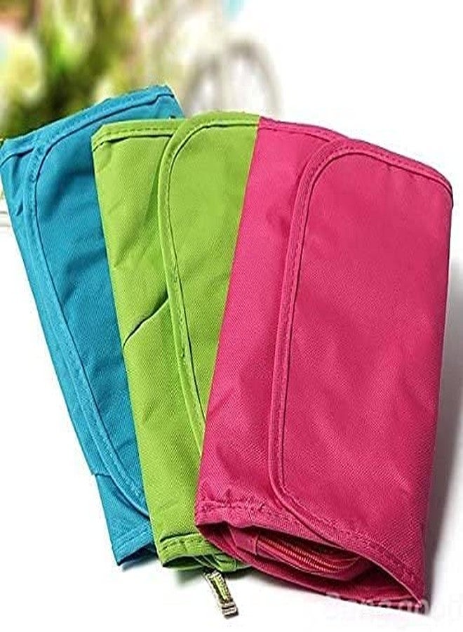 Raiyaraj Toiletry Bag - Organize Into 5 Pocket Foldable Polyester Wall Hanging Storage Bag Closet Organizer Pouch with Hangers Holder (Note : Color Will Be Send As Per Availability) - Image 2