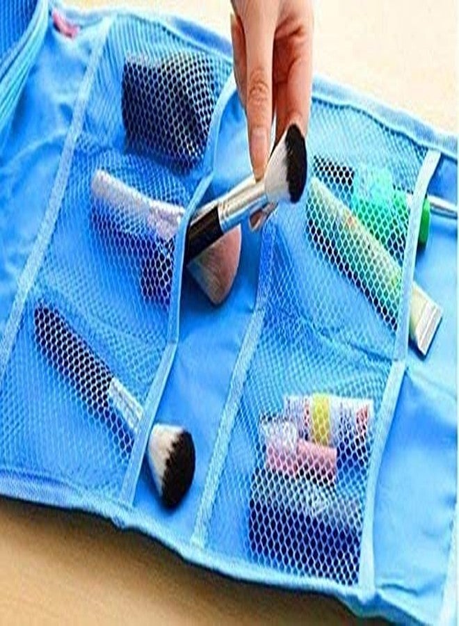Raiyaraj Toiletry Bag - Organize Into 5 Pocket Foldable Polyester Wall Hanging Storage Bag Closet Organizer Pouch with Hangers Holder (Note : Color Will Be Send As Per Availability) - Image 4