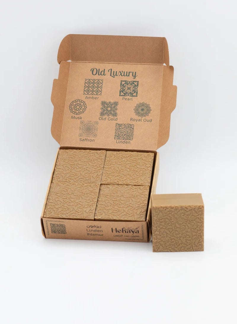 Hekaya Linden Natural Soap Turkish Made Natural Soap with Pure Olive Oil and Linden Scent 4 soaps in a 500 grams box - Image 3