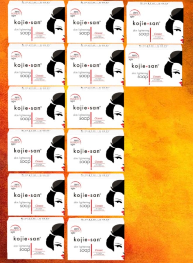 Kojie 14 Pieces Kojie San Skin Lightening Soap Classic 135g - Image 1