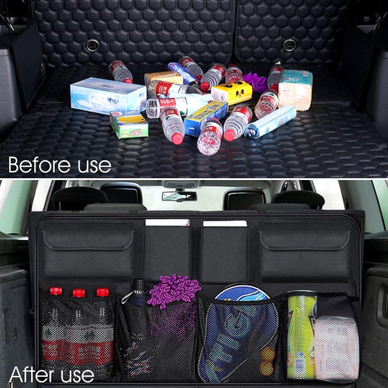 SYOSI Suv Trunk Organizer for Groceries - Back Seat Hanging Organizer,600D Oxford Cloth Foldable Wear-Resistant and Waterproof With 8 Storage Bag, Very Good Car Accessories for Men &Women - Image 5