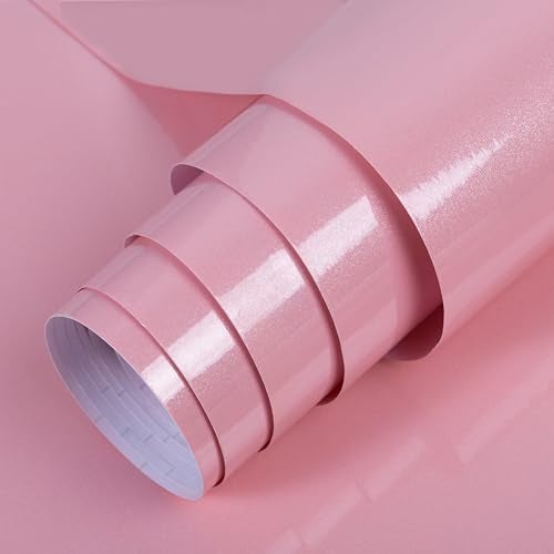 TANONE Pink Countertops Contact Paper Glitter Thickened Peel and Stick Wallpaper Waterproof Self Adhesive Removable Vinyl Film Wall Paper for Kitchen Cabinets Furniture DIY（15.7" X 78.7"） - Image 1