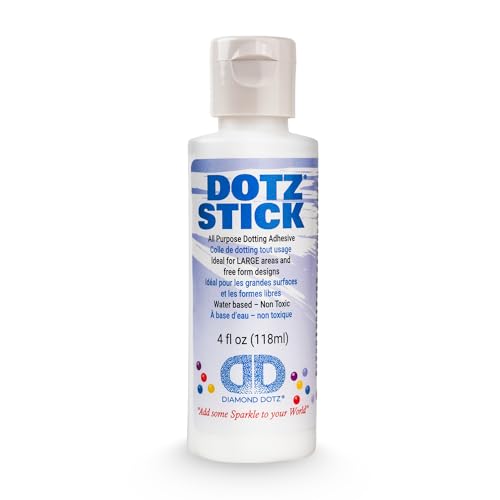 Diamond Dotz Accessories Dotz Stick, Clear Diamond Dotz Glue, 4oz (118ml) Bottle Diamond Art Glue for Freestyle, Crafts and Jigsaw Puzzles - Image 1