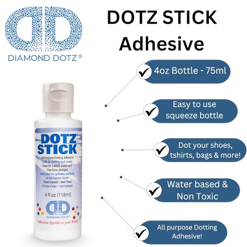 Diamond Dotz Accessories Dotz Stick, Clear Diamond Dotz Glue, 4oz (118ml) Bottle Diamond Art Glue for Freestyle, Crafts and Jigsaw Puzzles - Image 2