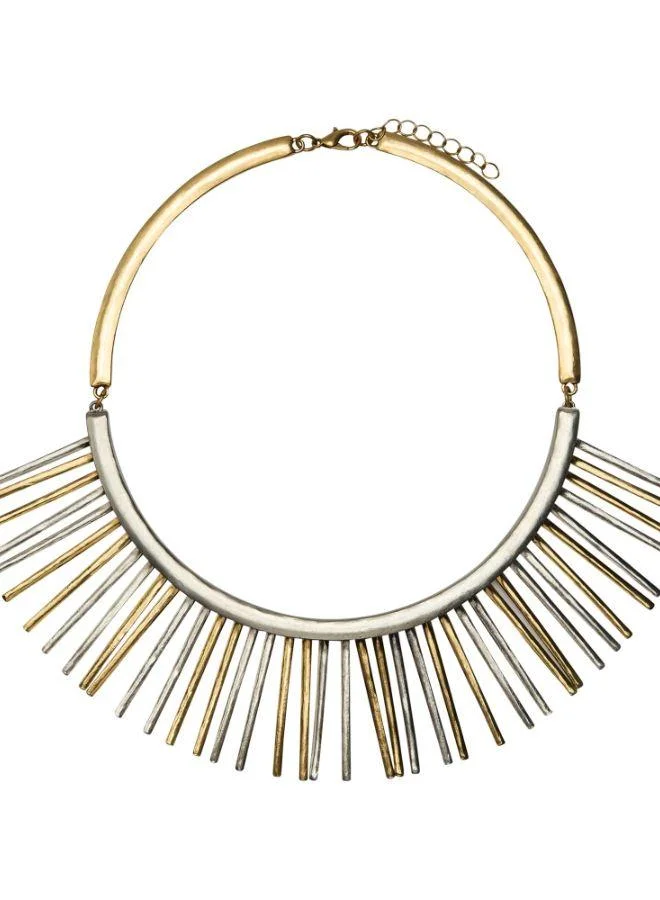 PARFOIS Short Necklace With Bicolor Bars