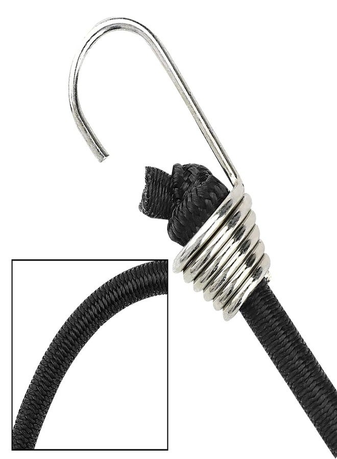 yuntop 15 Pack Heavy Duty Bungee Cords with Hooks 11 Inch Mini Rubber Bungee Cord Elastic Bungee Straps for Outdoor Camping Small Stretchy Cord for Luggage Roof Racks Tents Tarps Bikes Car Rvs (Black) - Image 4