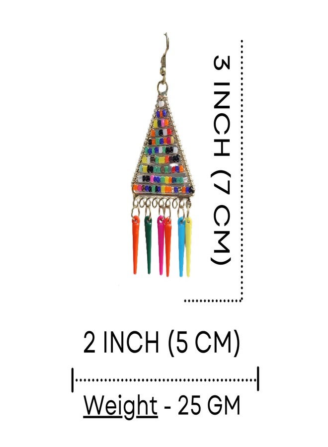 Salvus APP SOLUTIONS Stylish Earrings for Girls - Elevate Your Fashion with Elegance (Multicolor_2x3 Inch) - Image 2