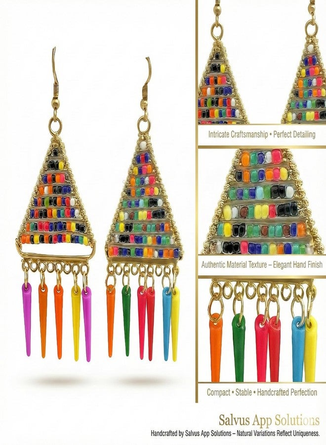 Salvus APP SOLUTIONS Stylish Earrings for Girls - Elevate Your Fashion with Elegance (Multicolor_2x3 Inch) - Image 3
