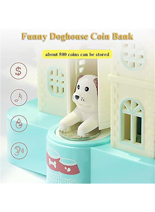 Doghouse Money Bank, Funny Electric Automatic Stealing Coin Bank gy Bank Toy Doggy Saving Box for Kids with Sound and Light Effects (Pink 1) - Image 2