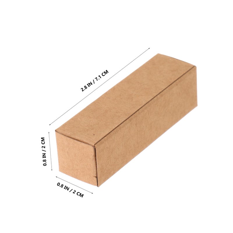 Khaki DIY Lipstick Packaging Box 50 Pcs Reusable Paper Cases For Lip Balm Storage - Image 3