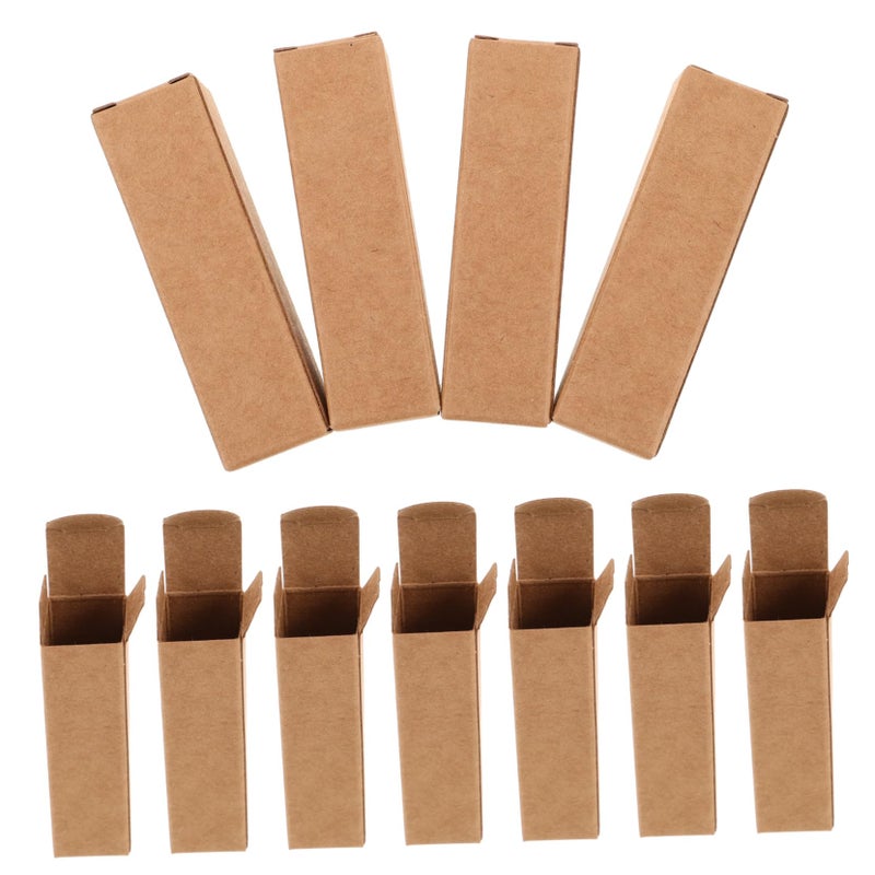 Khaki DIY Lipstick Packaging Box 50 Pcs Reusable Paper Cases For Lip Balm Storage - Image 2