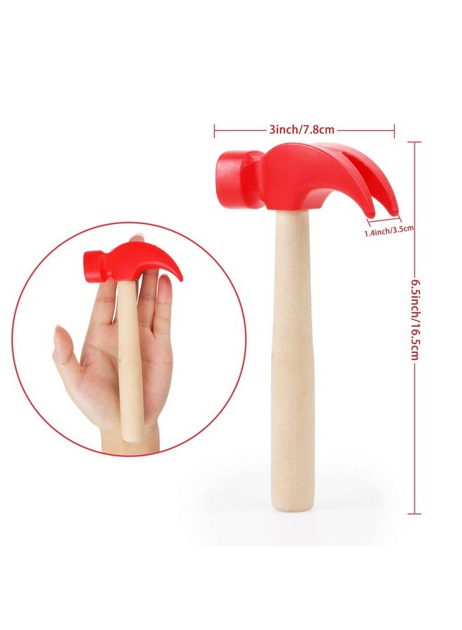 Fowecelt Wooden Hammer Toys Simulation Hammers Maintenance Tools Educational Toys for Kids Birthday Party Games Supplies - Image 2
