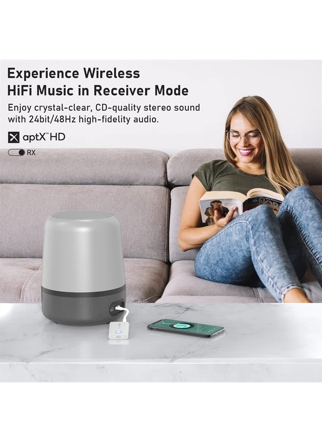 Lavales - Bluetooth 5.3 Adapter for Airplane to 2 Wireless Headphones, 3.5mm Jack in-Flight Bluetooth Transmitter Receiver for TV, Dual Link AptX Adaptive/Low Latency/HD Audio for Home Stereo/PC/Gym - Image 1