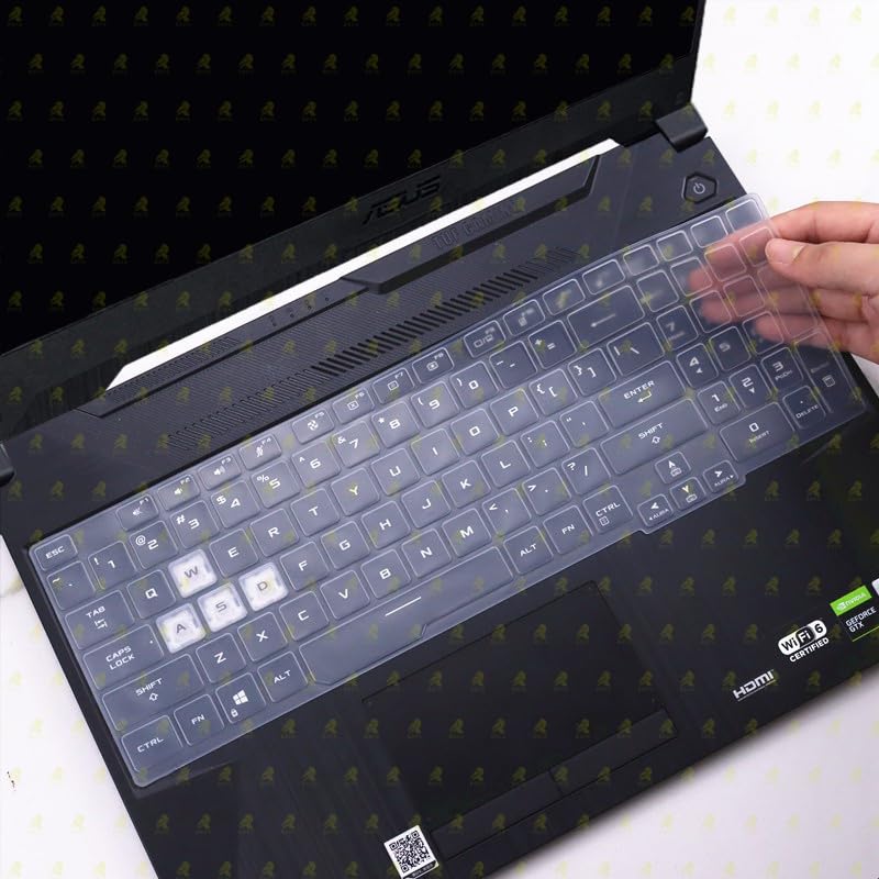 RAYA Silicone Keyboard Cover for 2021 ASUS TUF Gaming A15 F15 15.6inch & 2021 ASUS TUF Gaming A17 F17 17.3inch Laptops (Silicone Clear) - Image 4